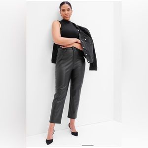 GAP Cheeky Straight Sky High Faux Leather Pant